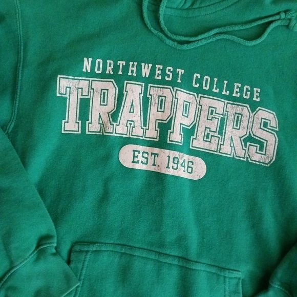 Womens Vintage Northwest College Trappers Hoodie (S) - Picture 3 of 4